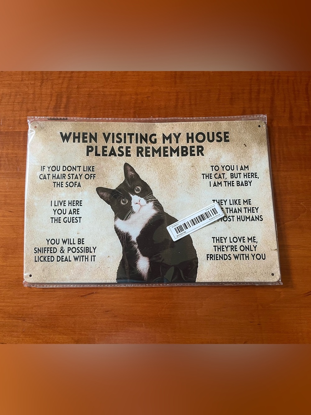 Stainless Steel Cat Sign